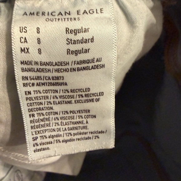 American Eagle Outfitters Light Blue Ripped Jeggings - Picture 3 of 4